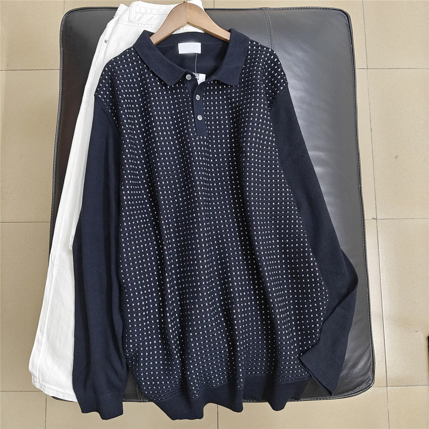 

Classic Ne Cotton Knitwear Long Sve Leisurely Briti Sle Spring Autumn Men's Faion Comfortable Breathable