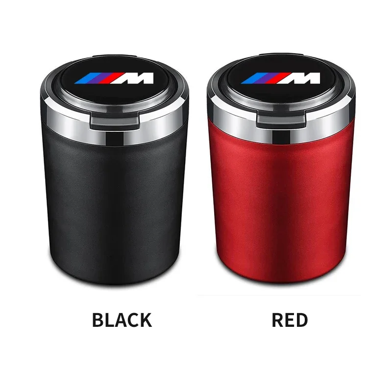 Car Cigarette Ashtray Cup With Lid With LED Light For BMW Series M Performance E90 E91 E92 X1 X2 X3 G30 Car Interior Accessories