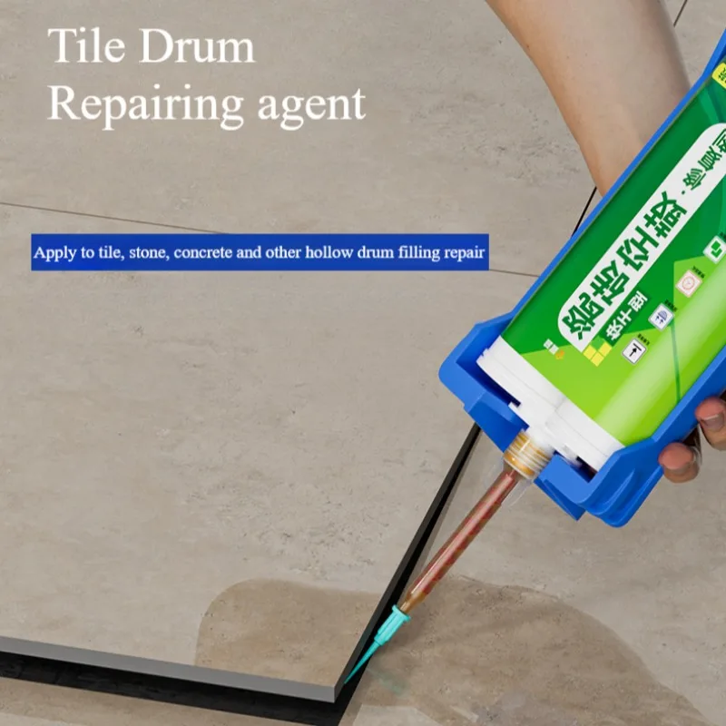 400Ml Perekat Ubin Keramik Cepat Kering Drum Berongga Ikatan Kuat Khusus untuk Memperbaiki Isi Injeksi Warping Ubin