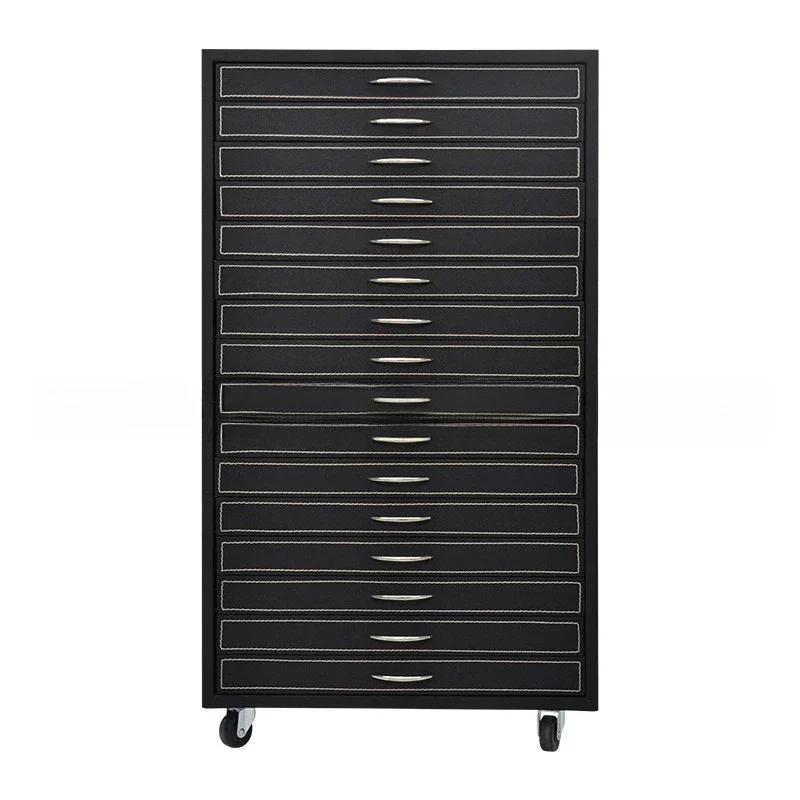 

Black Oxford cloth optical mirror storage cabinet, glasses sample cabinet