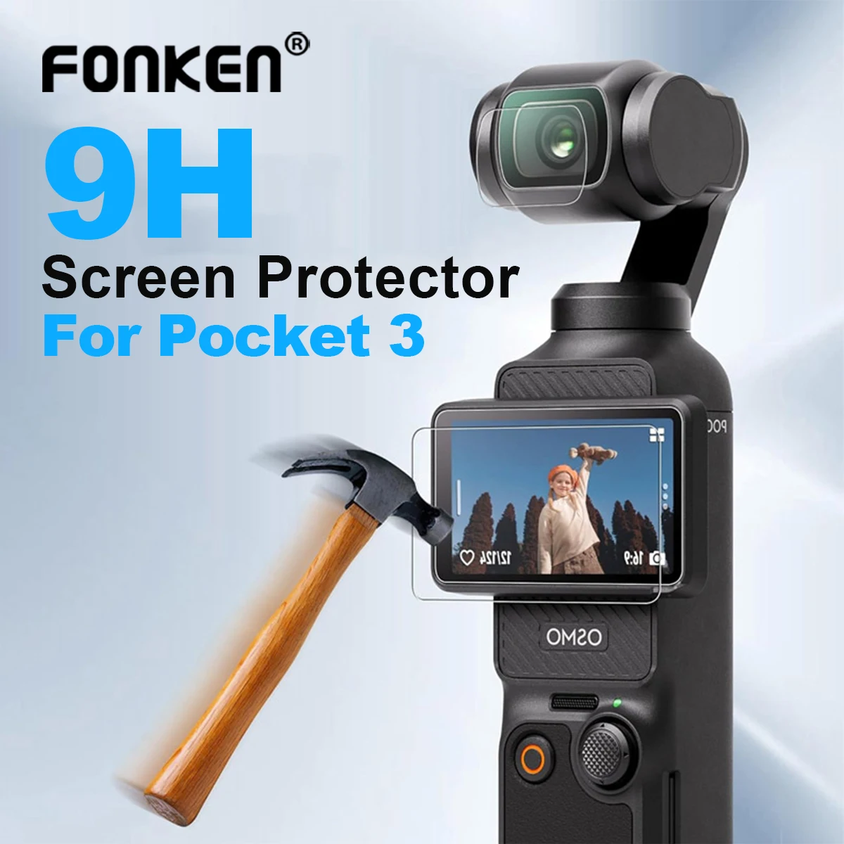 Tempered Glass Flim for DJI OSMO Pocket 3 Screen Protector Anti-Scratch Lens Film Protective Cover for DJI Pocket 3 Accessories