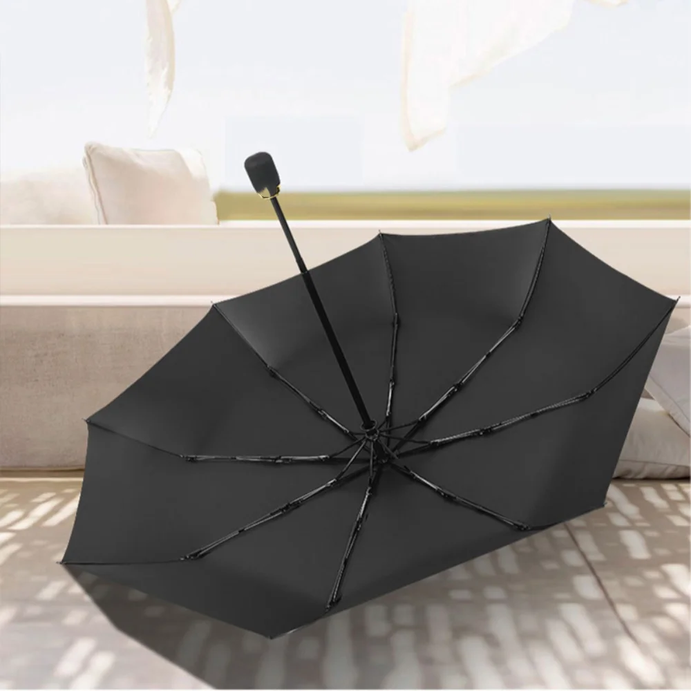 Ultraviolet Protection Parasol Portable Wind Resistant Small Pocket Rain Umbrella Thickened Black Glue Mini Sun Shade Outdoor