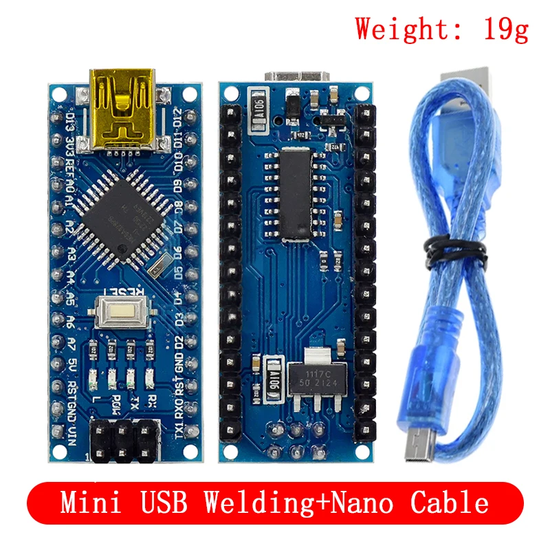 Mini / Type-C / Micro USB Nano 3.0 Met de bootloader-compatibele Nano-controller voor Arduino CH340 USB-driver 16Mhz ATMEGA328P