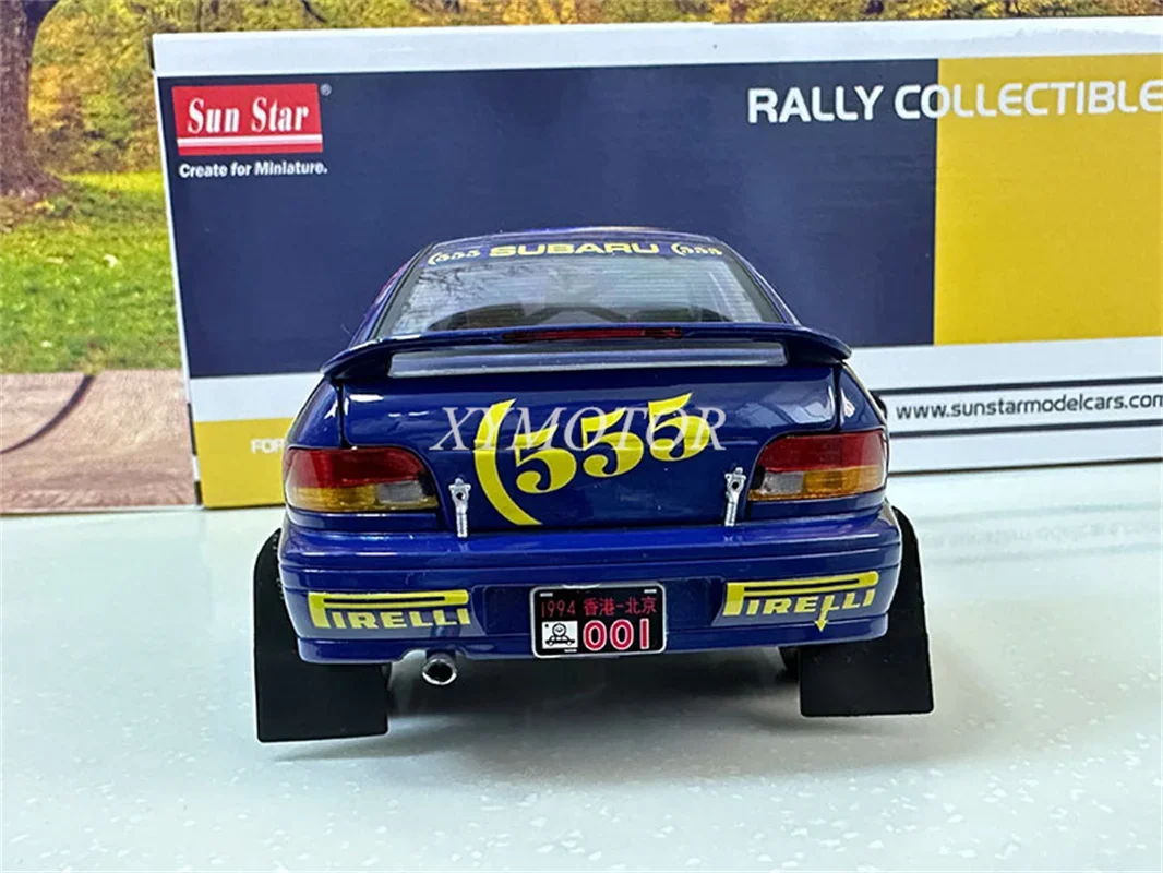 Sunstar 1/18-Modèle réduit de voiture Subaru Impreza 555 WRC 1994 1995 1996 WRC McRae, moulé sous pression, jouet, cadeau, passe-temps, présentoir, collection d'ornements