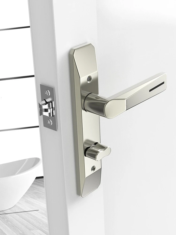 

Toilet Door Lock Bathroom Single Tongue Door Handle Old-Fashioned Room Door Lock Tongue Keyless universal type Locks