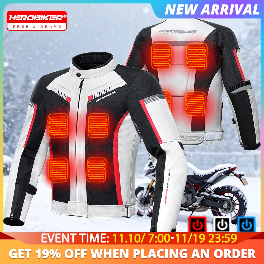 

Холодостойкая мотоциклетная куртка, зимняя мужская мотокуртка с подогревом, байкерская гоночная куртка с подогревом, бронежилет с теплой внутренней подкладкой