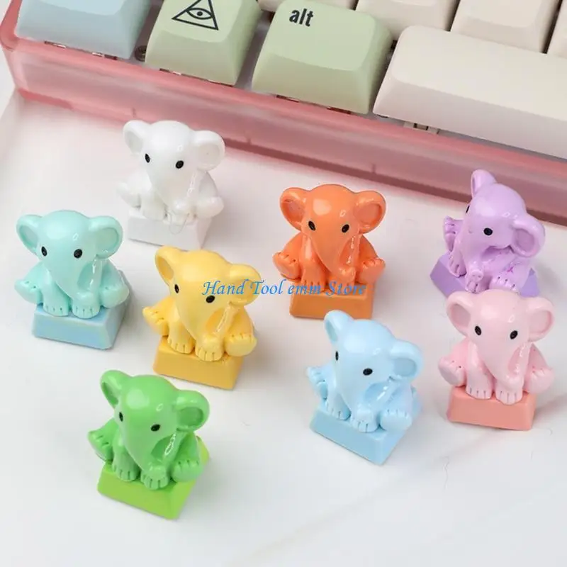 

H37F Cartoon Elephant Keycap Replacement 3D Resin Keycap for ESC Key For Mechanical Keyboards Decoration Gamers Gift
