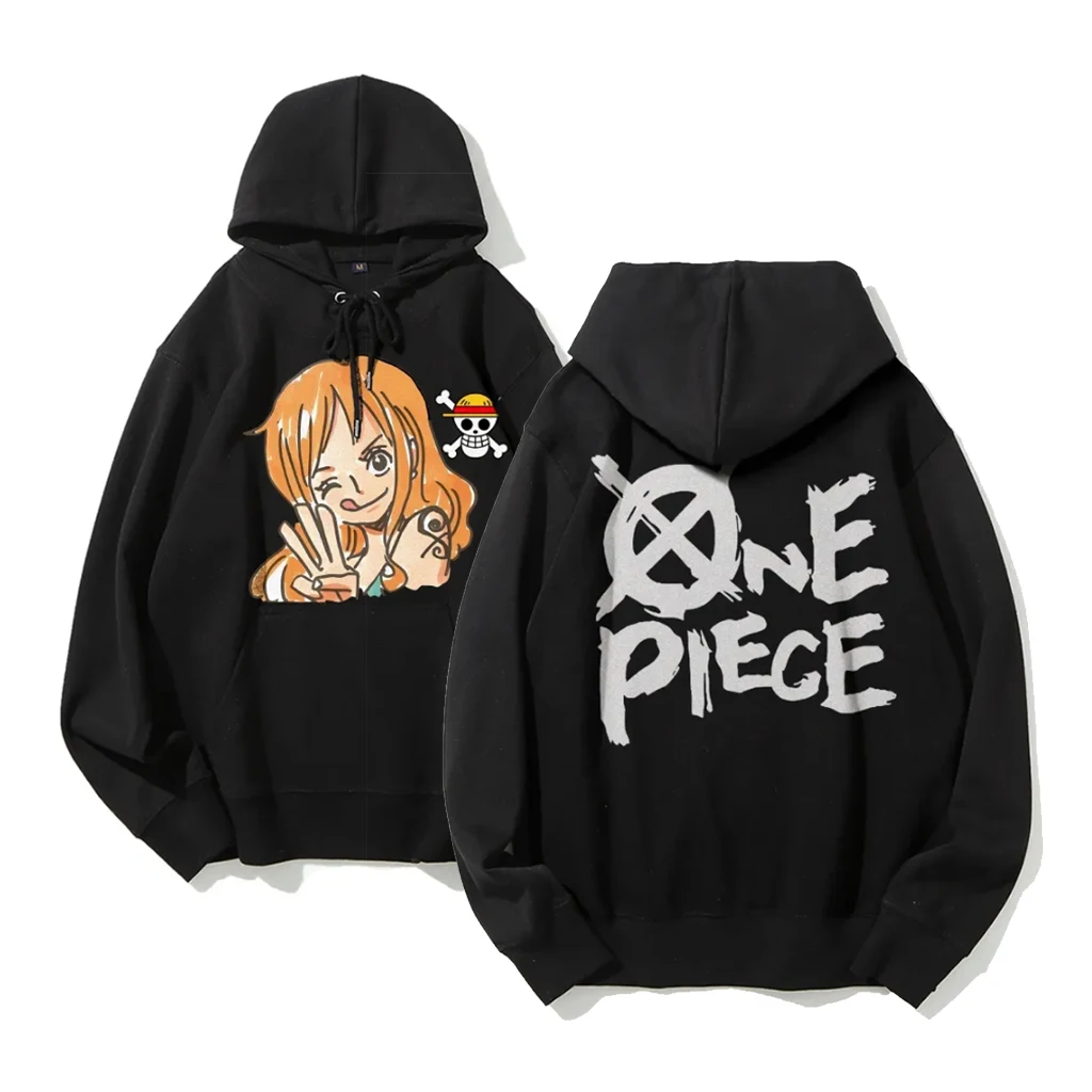 One Piece Nami Anime Hoodie Männer Frauen Pullover Sweatshirt Cosplay Streetwear Grafikdruck Casual Tops 2026 Winterjacke Y2k