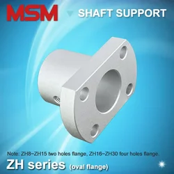 4pcs MSM Oval Flange Guide Shaft Support Base ZH8/10/12/16/20/25/30mm Linear Shaft Fixture Clamp Rod Holder Mount Connector