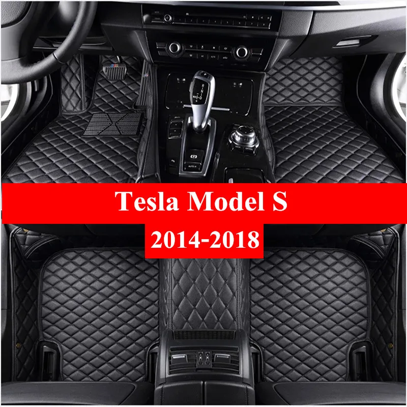 

Автомобильные коврики для Tesla Model S 2014 2015 2016 2017 2018, кожаный коврик для вспышки под заказ, подставки для ног, искусственная Обложка