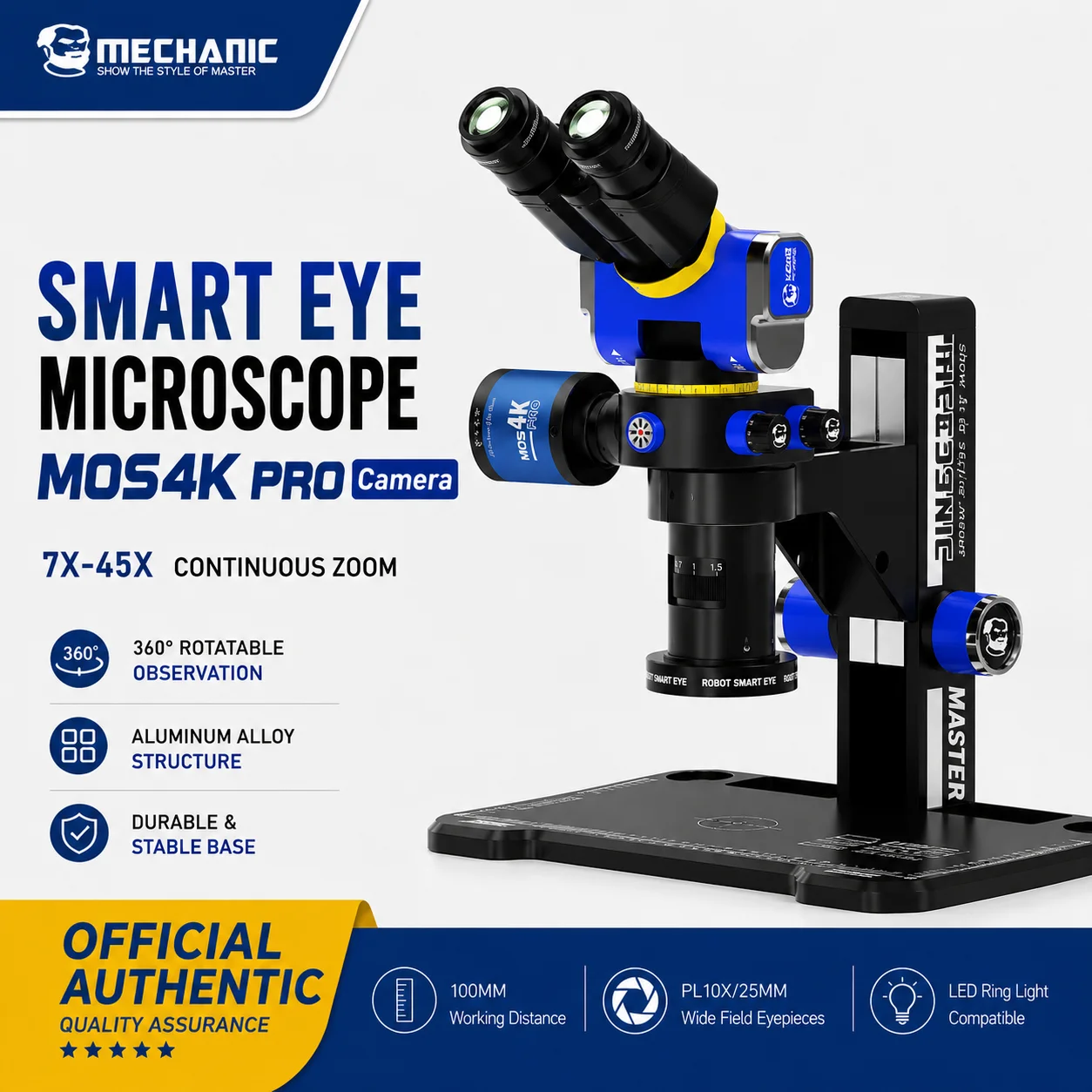 Stereo Trinocular Microscope Pcb - MECHANIC ROBOT SMART EYE Trinoculaire Stereomicroscoop
