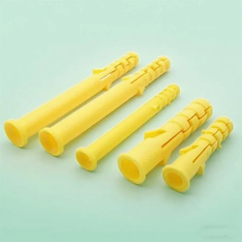 

M6 M8 M10 10-50 шт. полипропиленовый пластиковый желтый винт для крокера, расширительная труба, вилка для сверления, анкерный болт