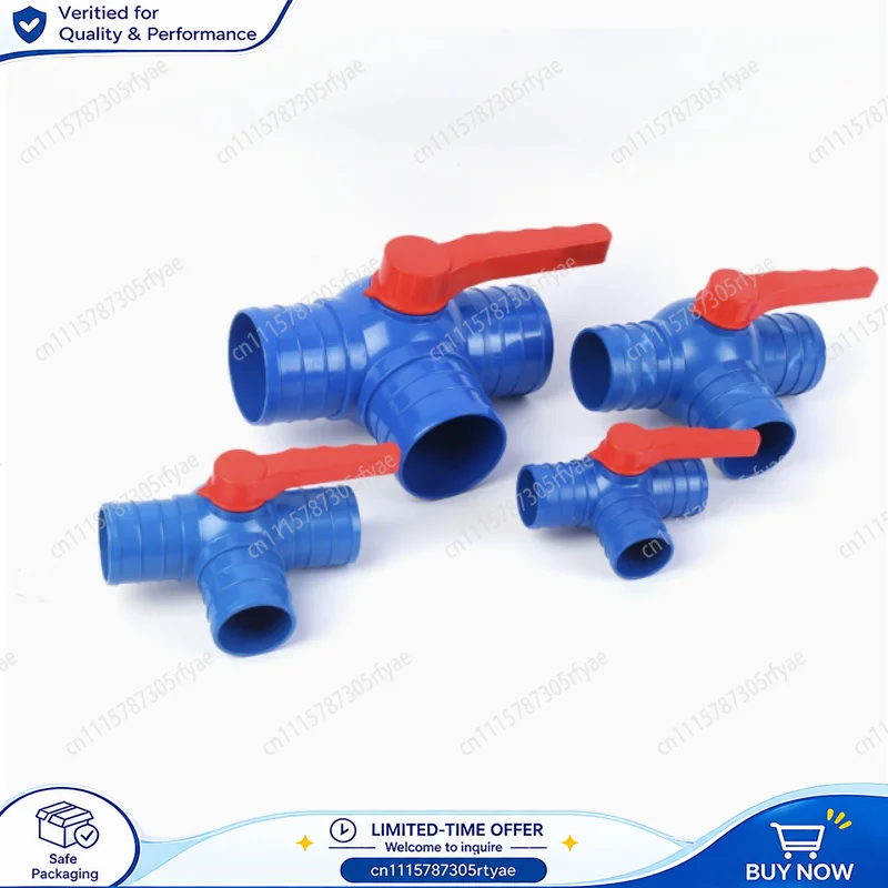 3 Inch Agricultural Three Way Ball Valve PVC Water Pipe Connector Quick Connect Switch Valve for Sprinkler Irrigation