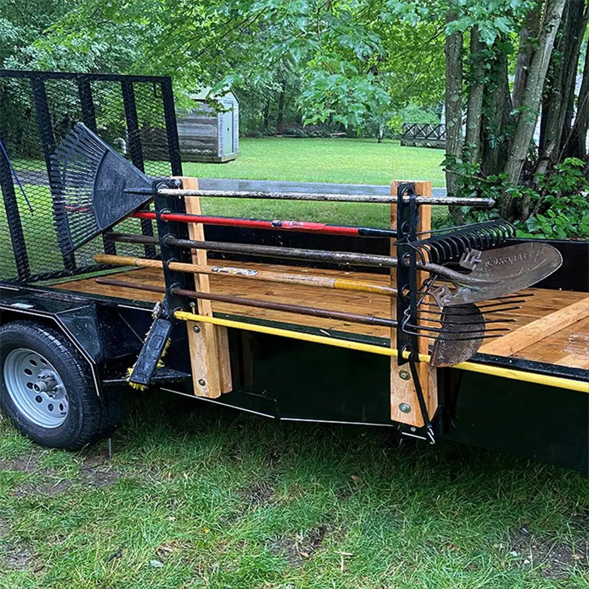 ABVS 6-Tool Landscape Truck Trailer Rack Tool Storage Rack Shovel Rack