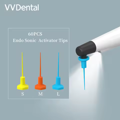 60 PCS/Set Dental Sonic Irrigator Tips Endo Sonic Activator Tips For Root Canal Dental Endodontics Instrument