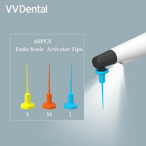 60 unids/set puntas de irrigador sónico Dental puntas de activador Endo sónico para instrumento de endodoncia Dental de conducto radicular