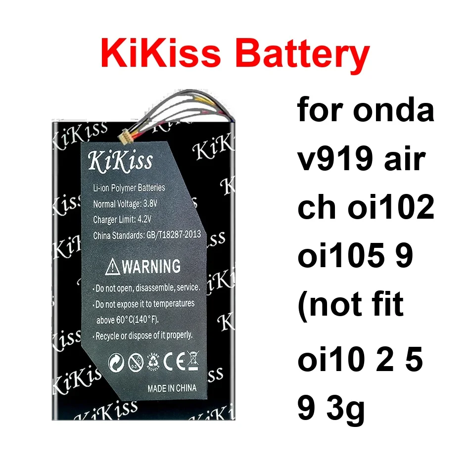 

Аккумулятор для ноутбука, долговечный, 12300-12500 мАч, для Onda V919 Air CH OI102 OI105 9, не подходит для OI10 2 5 3G