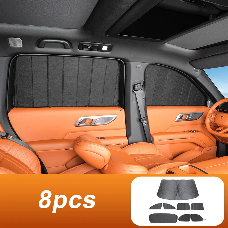 8pcs for Changan Deepal S09 Sunshade Car Window Camping Privacy Sunscreen Glass Thermal Barrier Sunshade