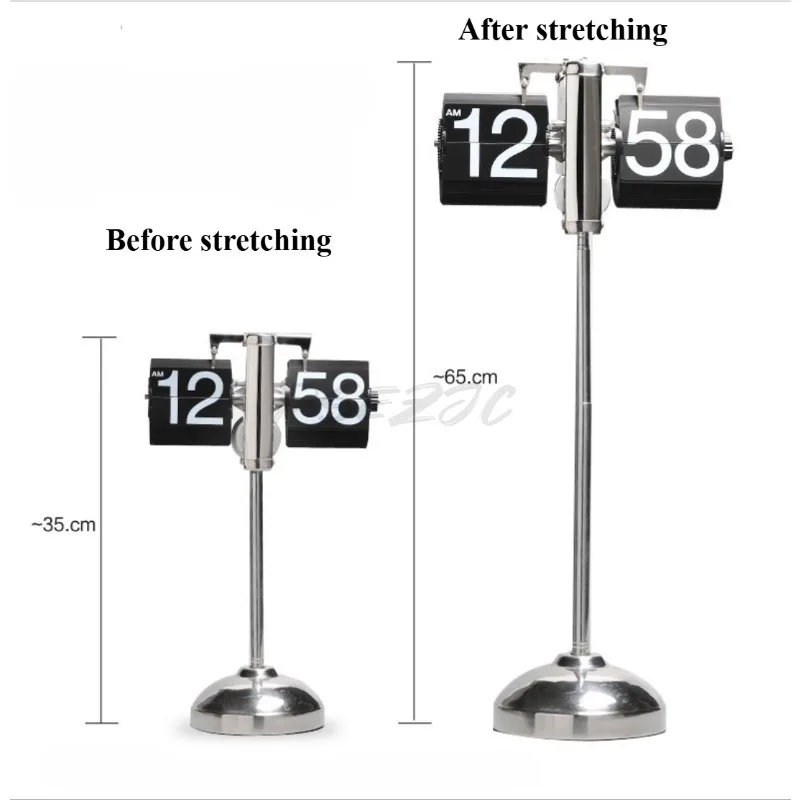Creative Landing Automatic Page Turning Clock Simple Household Retractable Lever Leaf Turning Clock