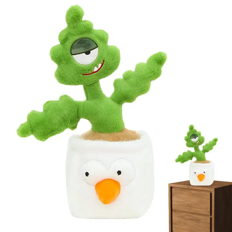 Potted Plant Plushies Cartoon Tabletop Plant Plush Soft Tree Potted Stuffy Huggable Plant Stuffed Animals Decorative For