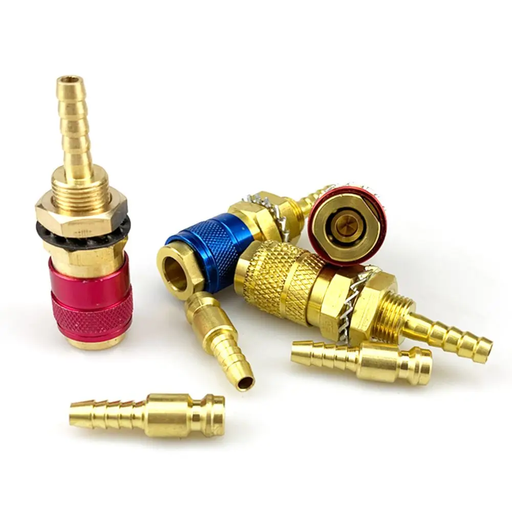 Blue Red  Plug Welder Accessory Cable Connector Clamp Female Male Water Cooled Adapter Welding Machine Quick Fitting