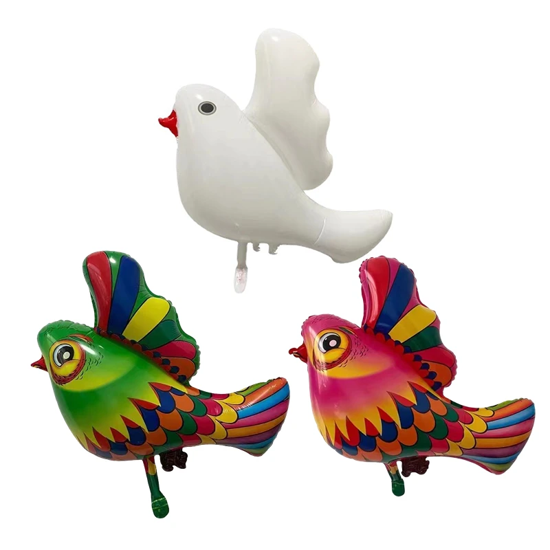 

Peace Dove Balloons Flying Bird Colored Parrot Globos Cute White Pigeon Pendant Dickey Children Birthday Party Home Decoration