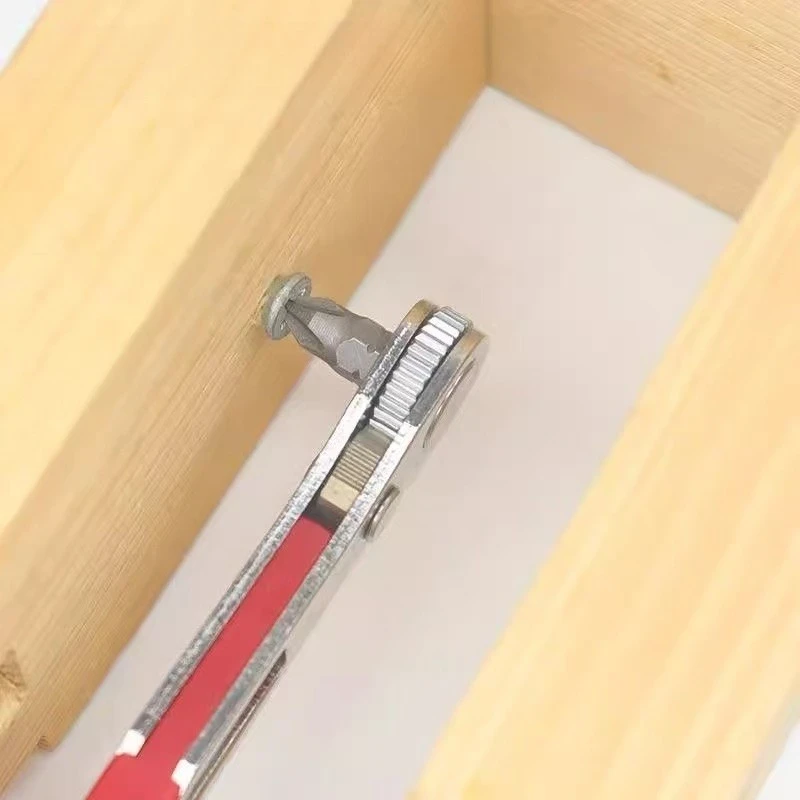 1/4 محرك ثنائي الاتجاه مفك براغي بسقاطة مجموعة متعددة الوظائف المنزل لتقوم بها بنفسك أدوات يدوية مقبض مدمج لسهولة التخزين #5