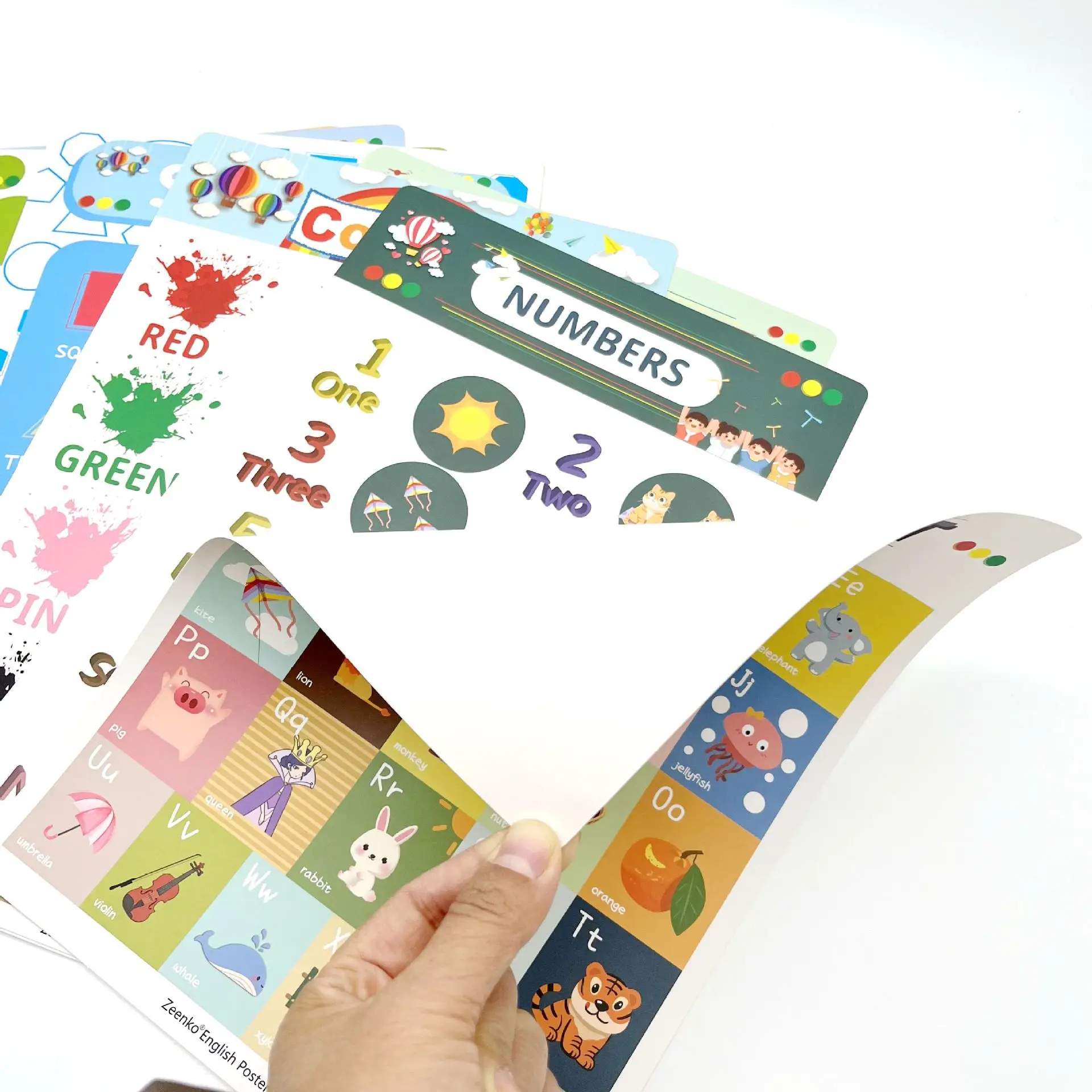 12 Posters for Early Childhood English Vocabulary Education