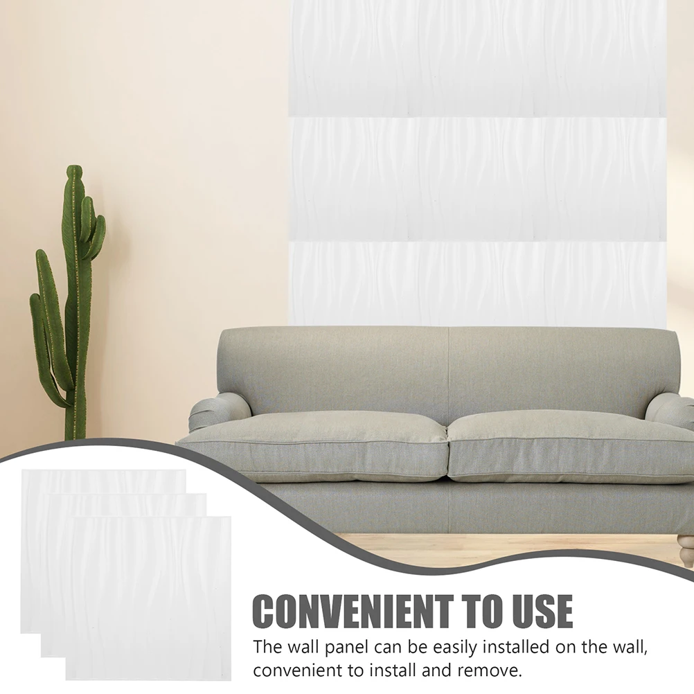 

3 Pcs Wall Panel 3D Three-dimensional Wallpaper Panels Board Panelling Decorative
