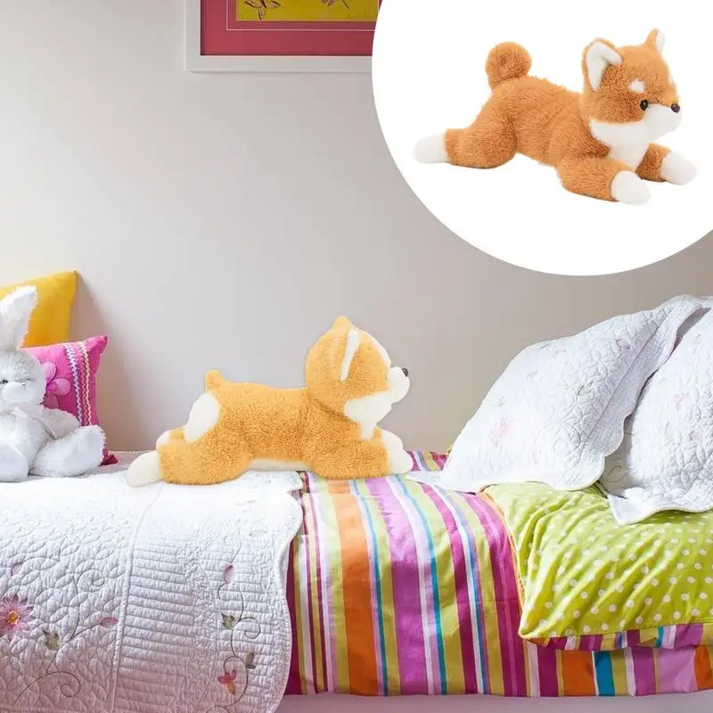 

Dog Plush Pillow Stuffed Planking Animal Plush Toy Puppy Plush Pillow Toy Soft And Comfortable Squat Plush Dog Stuffed Animal
