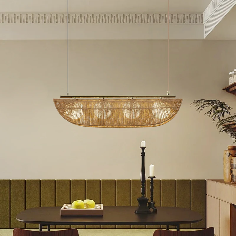Japanese Retro Restaurant Chandelier Zen Style Homestay Bar Counter Cream Wind Table Lamp Modern Minimalist Creative Island Tabl - Image 5
