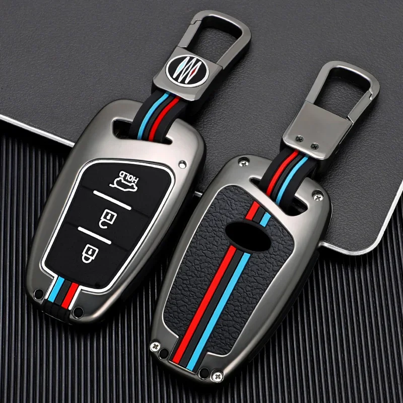 

New Remote Key Case Cover Holder Fob For Hyundai Grandeur HG Sedan Santa Fe 3DM Grand SantaFe 2018 IX45 EQUUS Azera Genesis G80