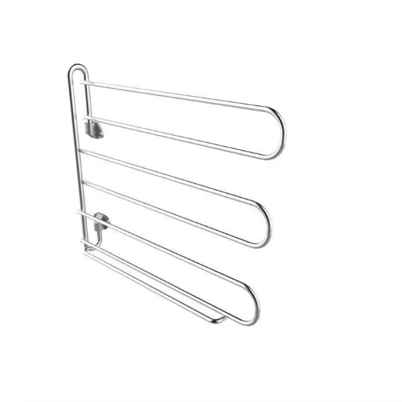 Silver wall-mounted tie rack chrome for wall storage