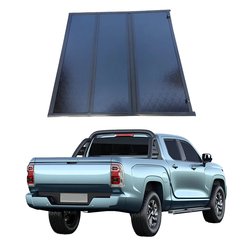 

Factory Car Accessories Pickup Truck Protect Cover Hard Tri-Fold Embedded Tonneau Cover For Chevrolet Colorado 6.2ft