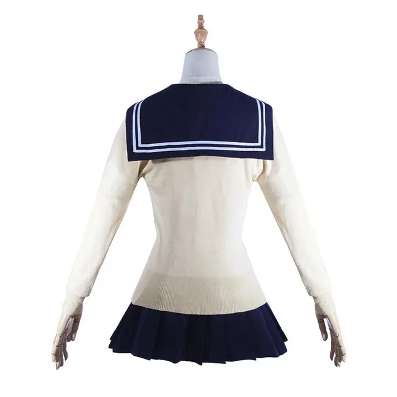 Disfraz de My Hero Academia para juego de rol de Halloween, disfraz de Anime Himiko Toga Himiko JK, uniforme, suéter, abrigo, peluca, disfraces