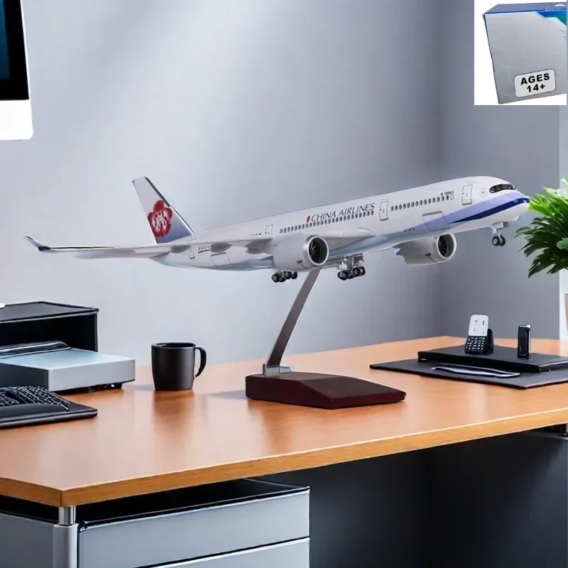

1/142 Scale 47CM Airplane 350 A350 Air China Airline Model LED Light & Wheel Landing Gear Diecast Resin Plane Model Toy