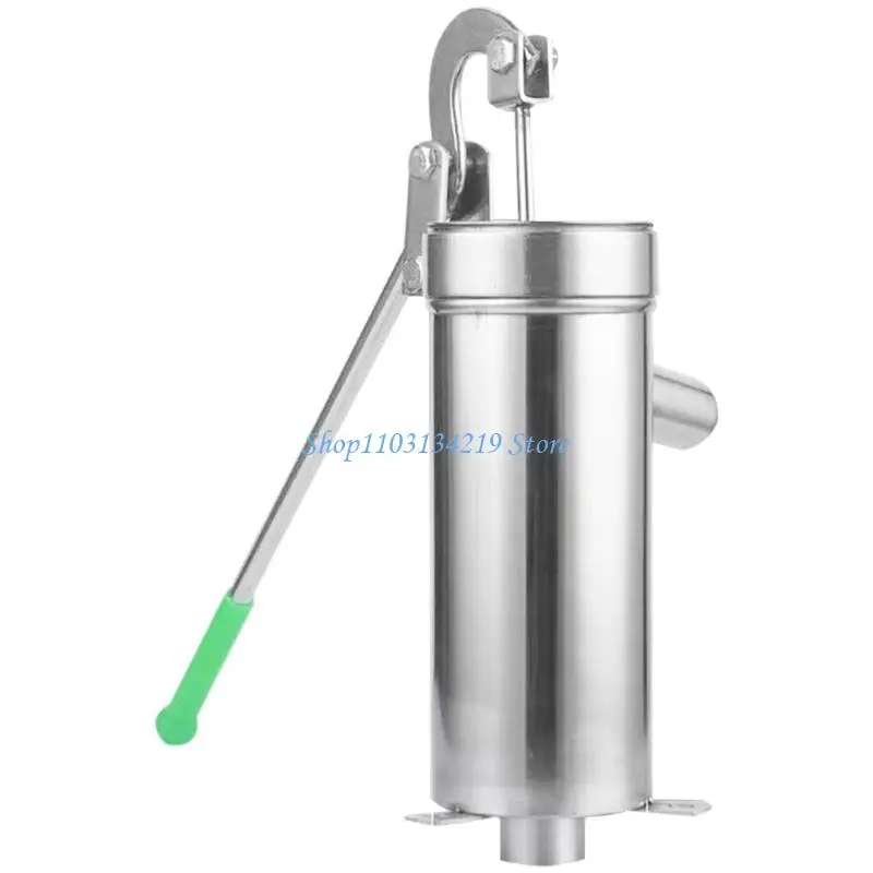N5KC Energy Efficient Hand Water Pump Strong Steel Water Pump for Farming Garden Maintenance & Outdoor Water Transfer