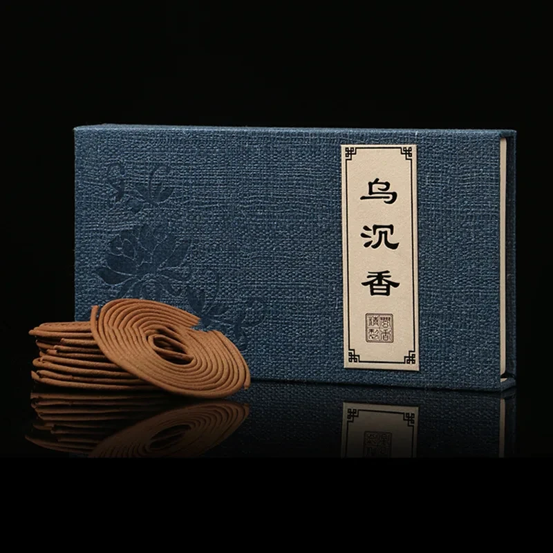 Incense Coil Gift Box, Old Shan Sandalwood,  Soothing, Zen Meditation, Anshen Sleep Aid Joss Stick, 4 Hours