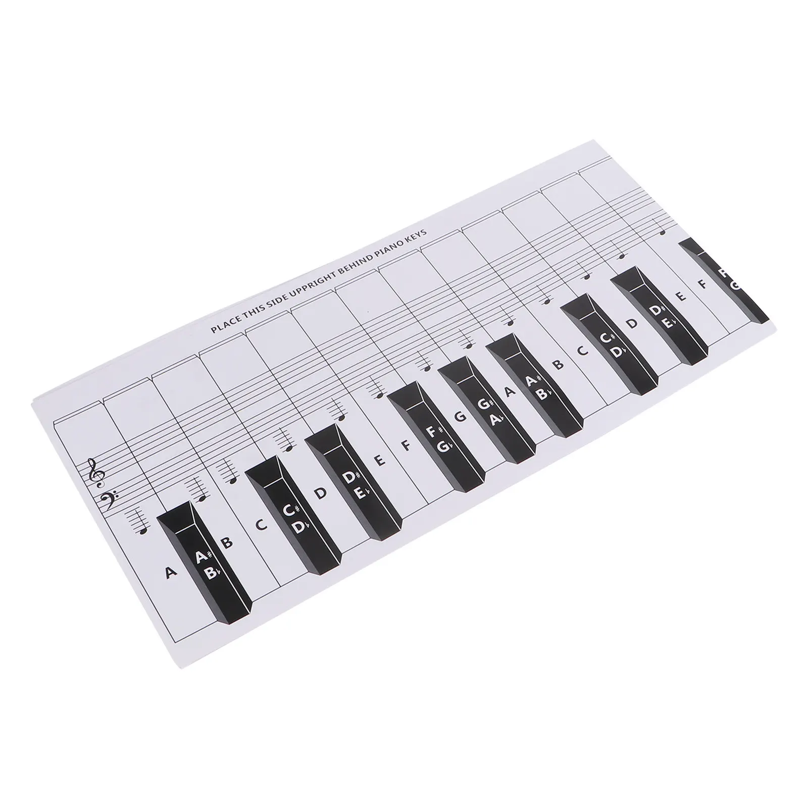 88 Key Piano Keyboard Aid Practice Sheet Finger Simulation Paper Teaching Chart Transparent Background Waterproof Dustproof