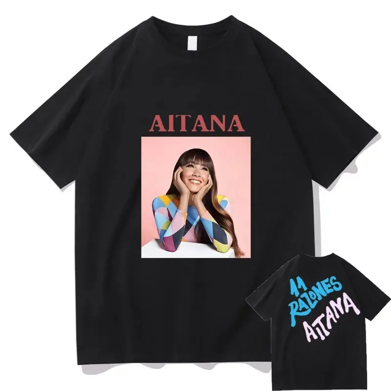 

Aitana Ocana Men's and Women's Double Sided Graphic T-shirt, Short Sleeve, Extra Large T-shirt, Loose Fit, Singer, 2024