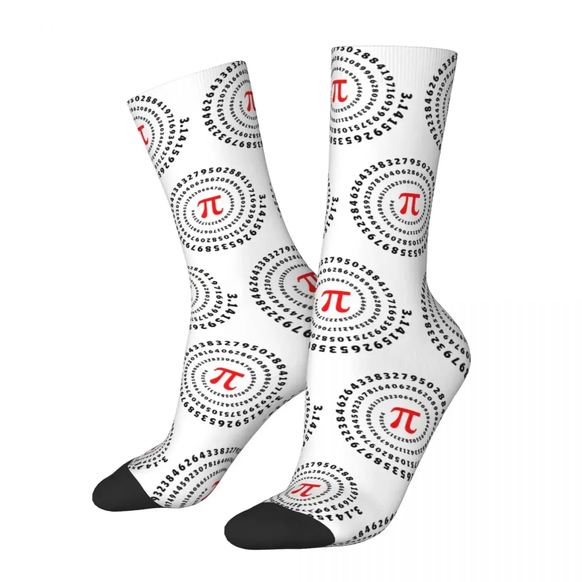 

Pi Spiral Science Mathematics Socks Harajuku Super Soft Stockings All Season Long Socks for Man's Woman's Birthday Present