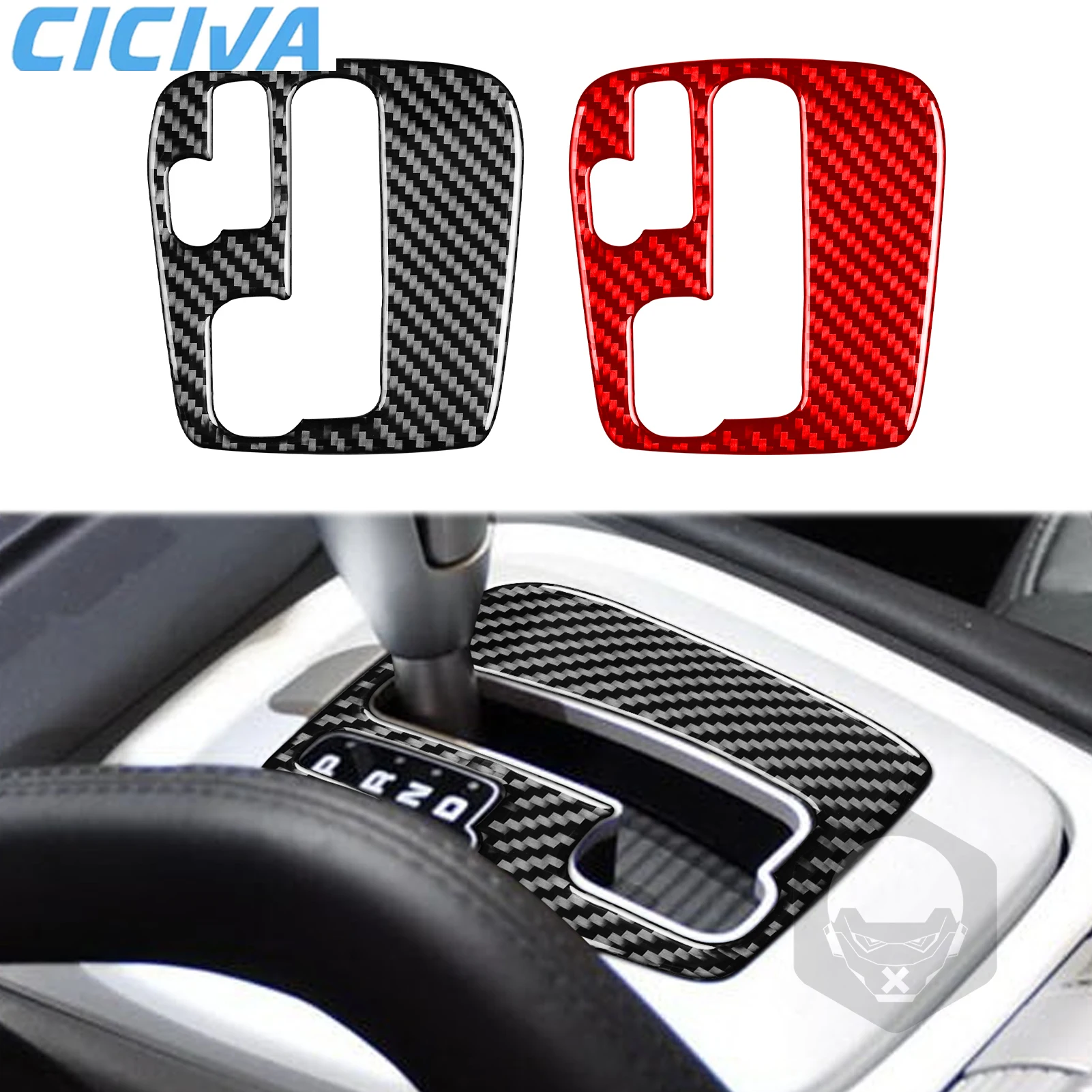 

For Porsche Cayenne S GTS Turbo 2003-2010 Carbon Fiber Gear Shift Knob Panel Car Accessories Interior Cover Stickers Auto Trim