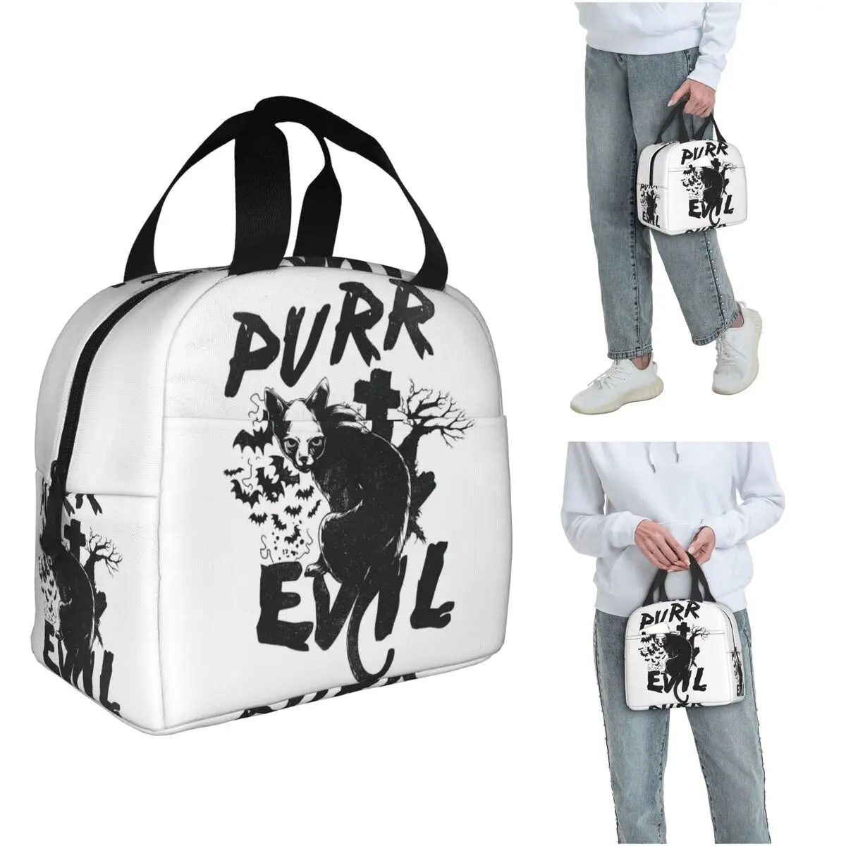 

Термосумка для обедов Purr Evil для женщин и детей, герметичная, для еды, термосумка-тоут
