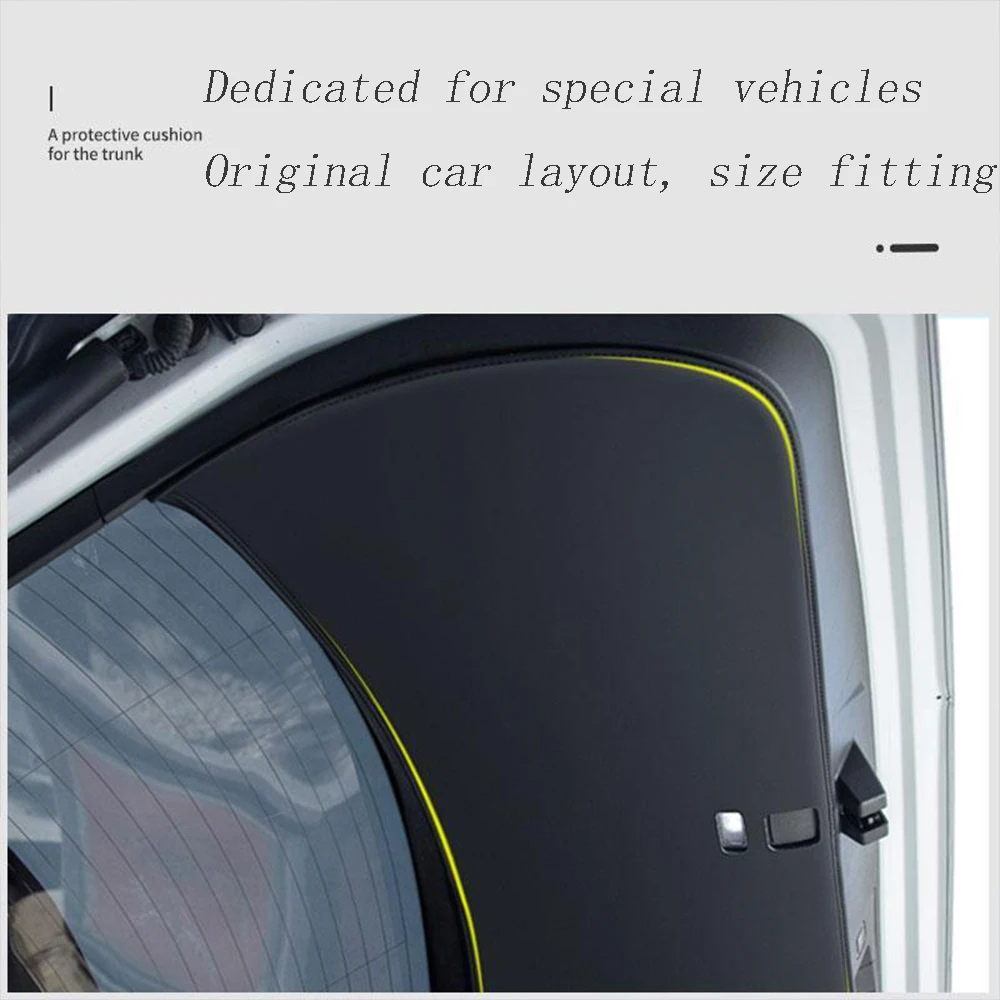 For GWM Great Wall Tank 300 2022 2023 Leather Car Trunk Protective Pad Decoration Rear door Tailgate box Mat Body Sticker Cover