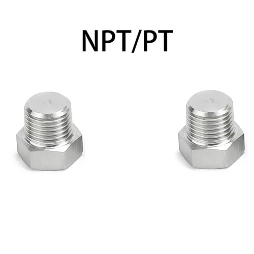 Imagen 2 del producto PT NPT 1/16 1/8 1/4 3/8 1/2 3/4 1 ''1-1/4 1-1/2 2'' pulgadas 304 tapa de extremo de acero inoxidable perno hexagonal externo tapón hexagonal