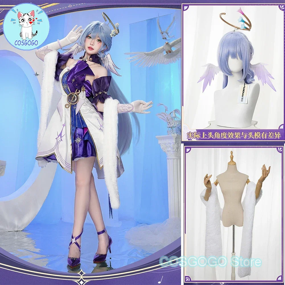 Cosgogo In Stock Robin Cosplay Kostuumspel Honkai: Star Rail Cosplay Honkai Vrouwen Kostuum Jurk Robin Cosplay Halloween