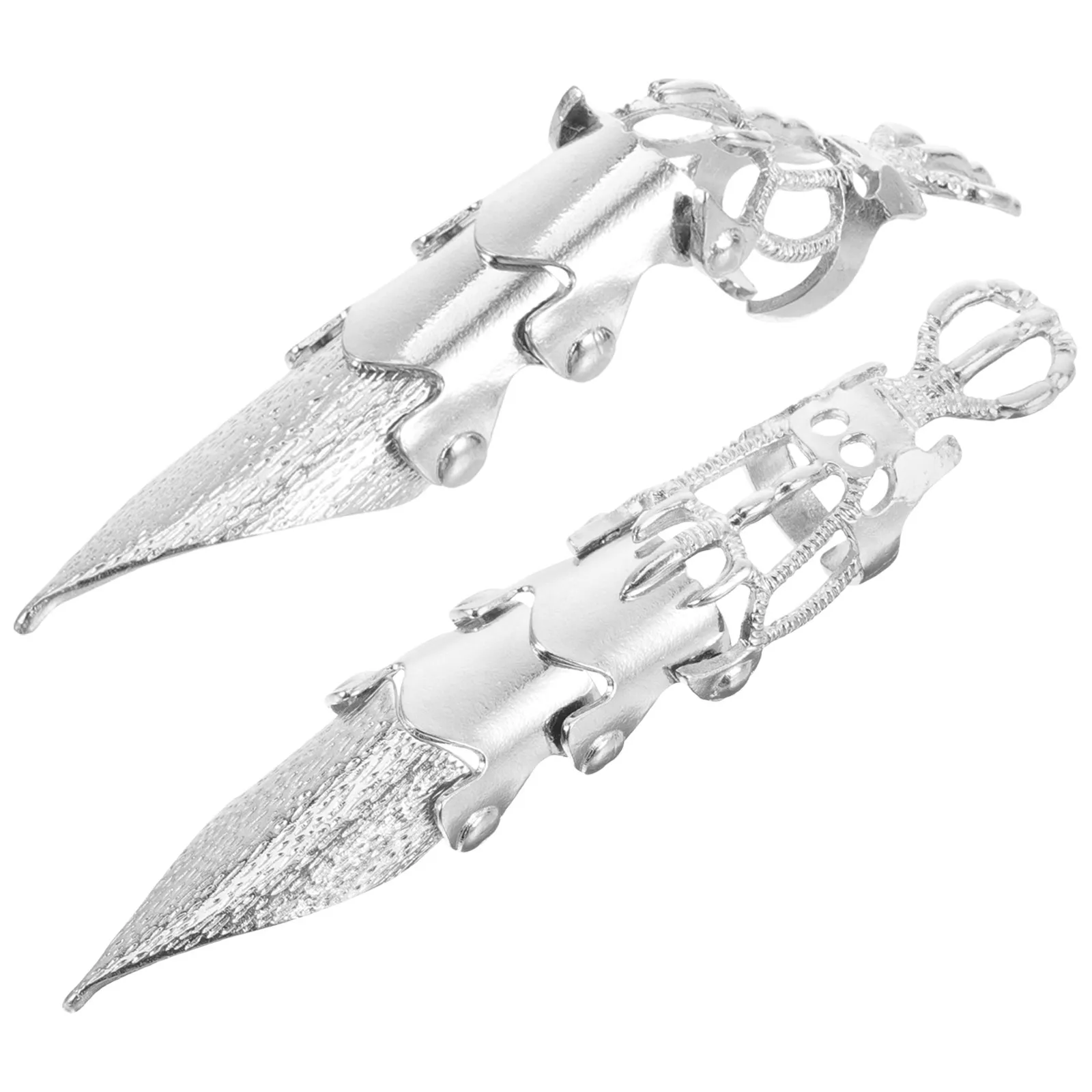 

2Pcs Dragon Head Finger Joint Rings Alloy Punk Full Finger Rings Men Fashion Accessories Party Festival Ring Goth Ring
