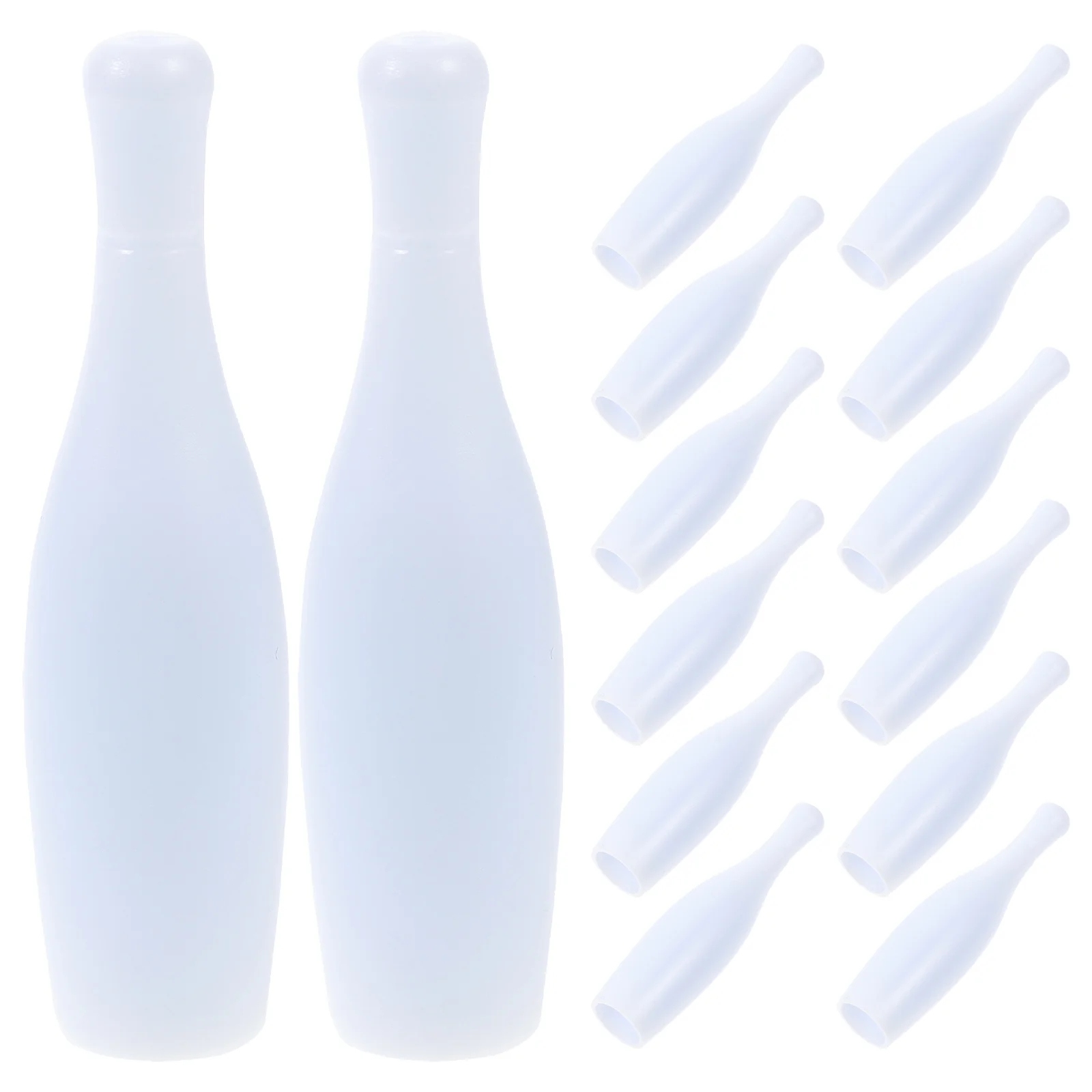 20 Pcs Mini Bowling Pin for Table Tabletop Tiny Football Accessory White Game Prop Child