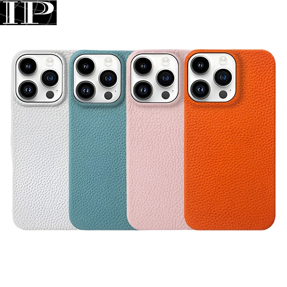 

For iPhone 15 Pro Max case Luxury Genuine Leather Case anti-fingerprint Shockproof Cover for iPhone 15 13 14 Pro Max Case capa