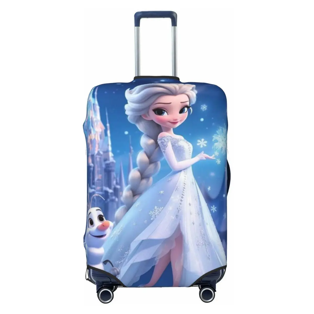 

Custom Funny Frozen Cartoon Elsa Luggage Cover Protector Elastic Travel Suitcase Covers